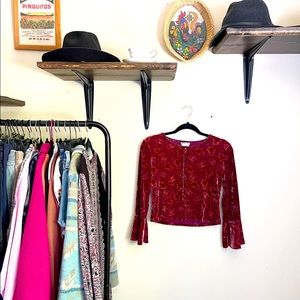 ✿ Vintage Velvet Crop Top ✿